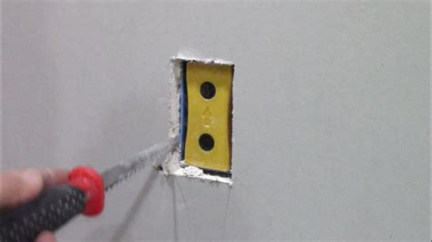 how to remove a wall electrical outlet box|drywall electrical outlet box replacement.